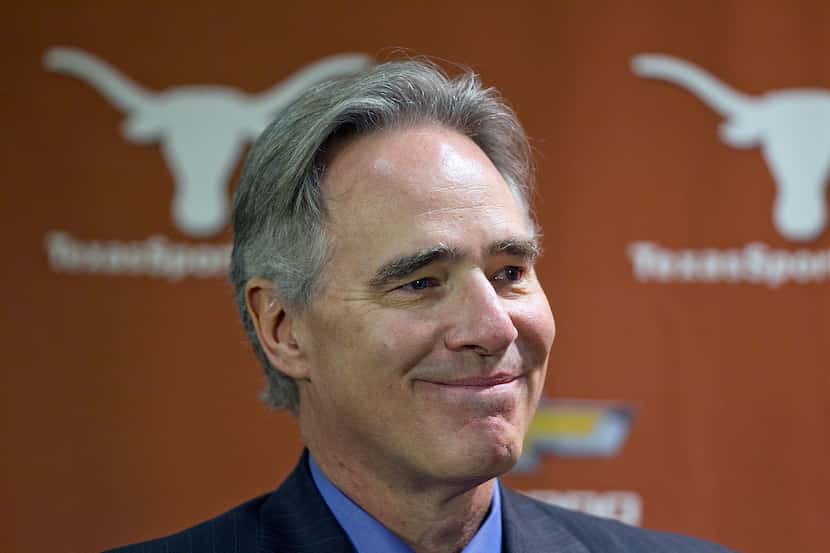 Steve Patterson smiles during a news conference where he was introduced as the new Athletic...