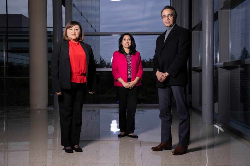 From left, Dr. Rebecca Corona, lead psychologist at Parkland Health and Hospital System,...