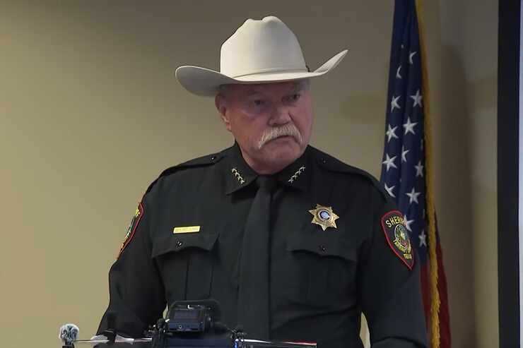 Tarrant County Sheriff Bill Waybourn speaks at a news conference on May 16, 2024.