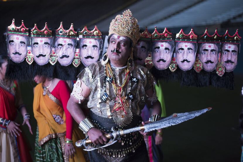 Dr. Prakash Kagal was dressed for his role the Hindu drama Ramleela during a 2015 Diwali...