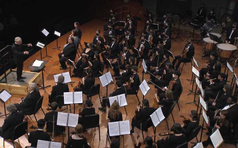 David Itkin, with vocal soloists, conducts the UNT Symphony Orchestra in a concert...