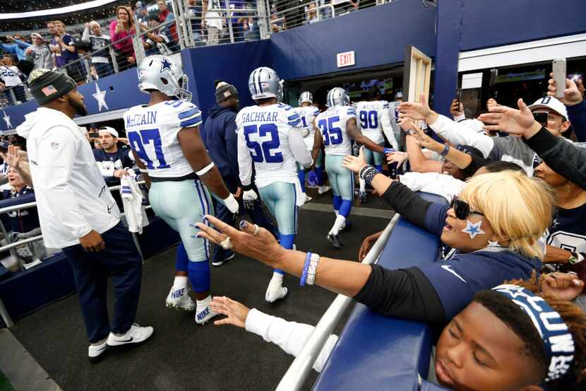 Carolyn Price before a game between the Dallas Cowboys and Baltimore Ravens at AT&T Stadium...