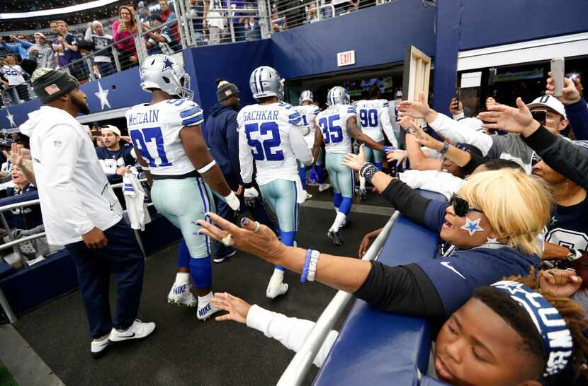 Carolyn Price before a game between the Dallas Cowboys and Baltimore Ravens at AT&T Stadium...