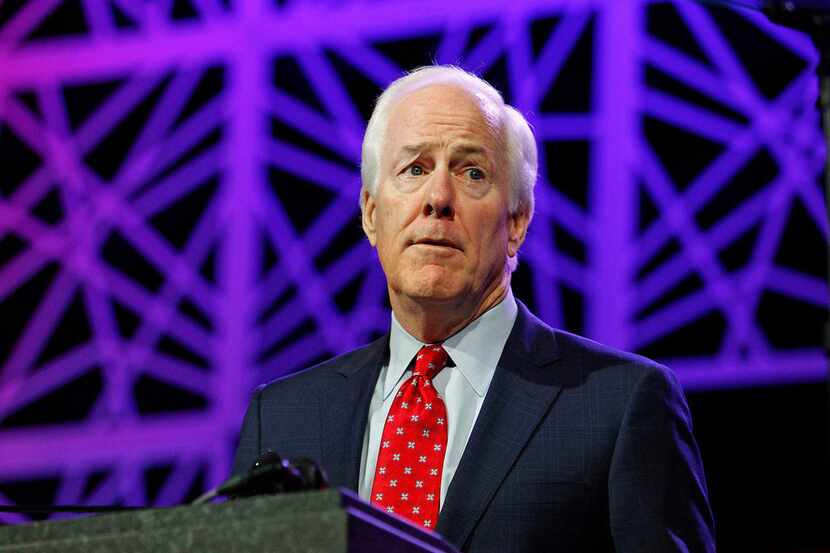 Sen. John Cornyn (R-Texas) speaks during the Republican Party of Texas state convention on...