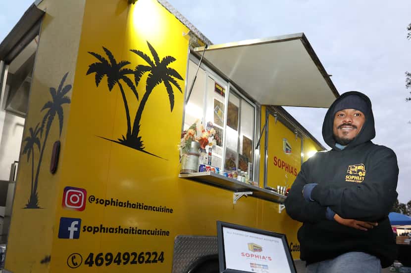 Kavin Adisson owns Sophia's Haitian Cuisine food truck, which served food during the Celina...