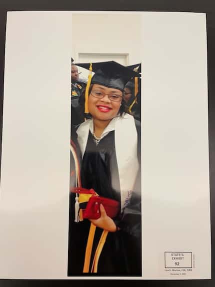 Atatiana Jefferson, pictured during her graduation ceremony from Xavier University of...