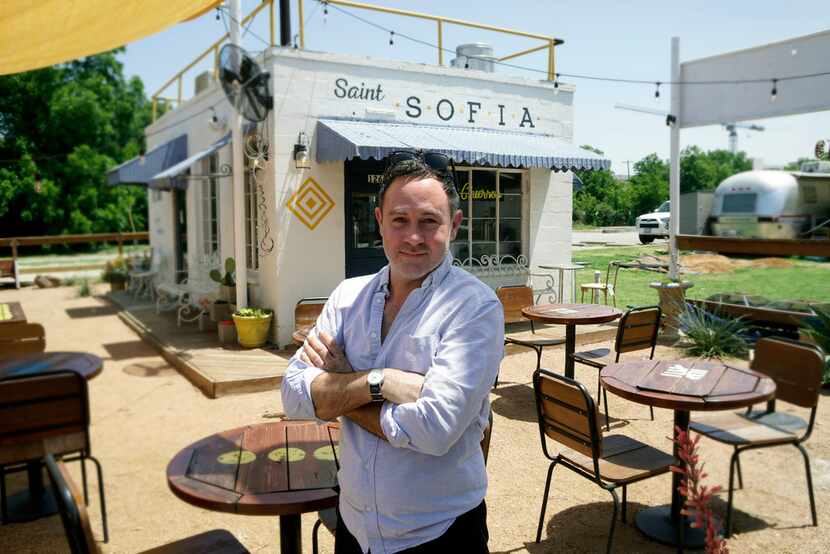 Saint Sofia's owner Tyler Casey at his shop in Fort Worth, Texas 