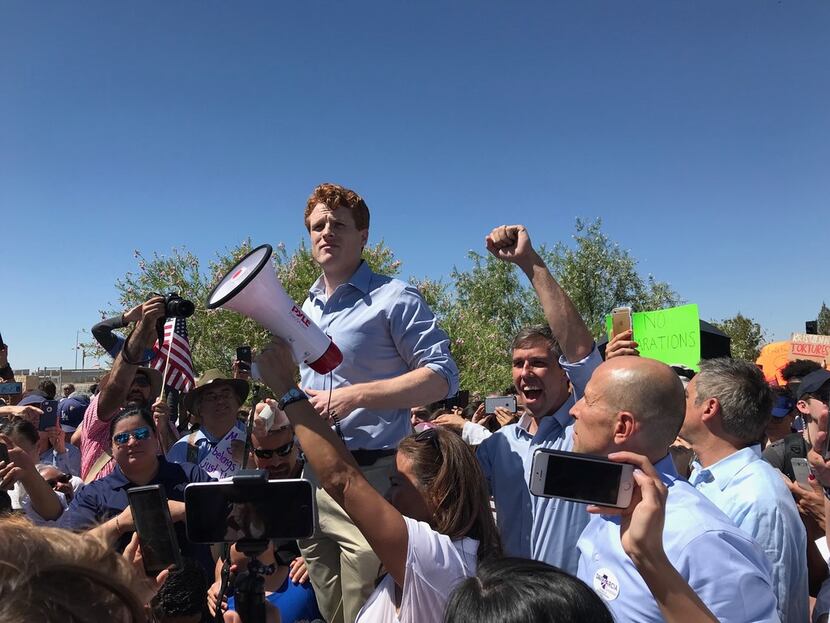 U.S. Rep. Joe Kennedy, D-Mass., joined protesters near Tornillo in Texas to protest Trump's...