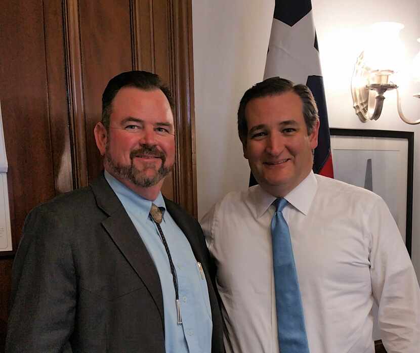 West Texas pecan grower Kevin Ivey (left), president of the U.S. Pecan Growers Council, met...
