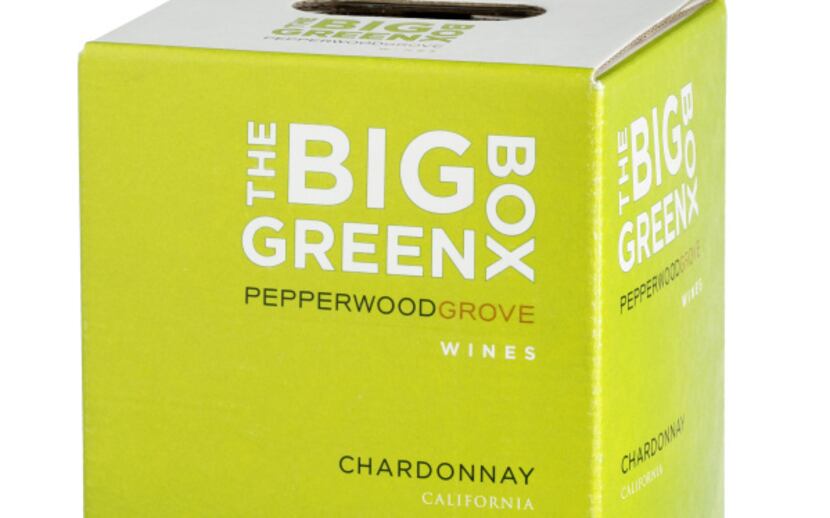 The Big Green Box Chardonnay, NV, California. 3-liter box is equivalent to four bottles. $19.99