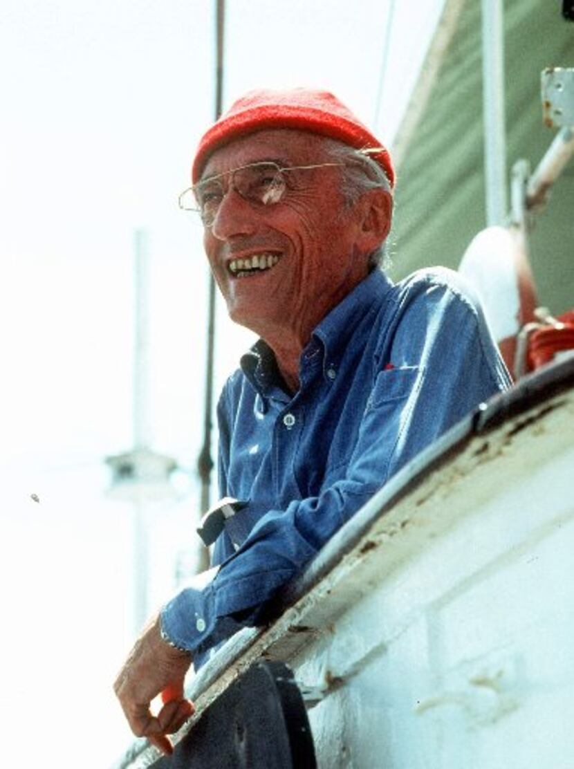 French sea explorer and documentary-maker Jacques Cousteau.