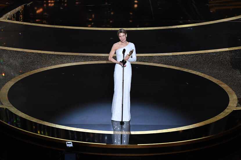 Renée Zellweger accepts the award for Best Actress in a Leading Role for "Judy" during the...