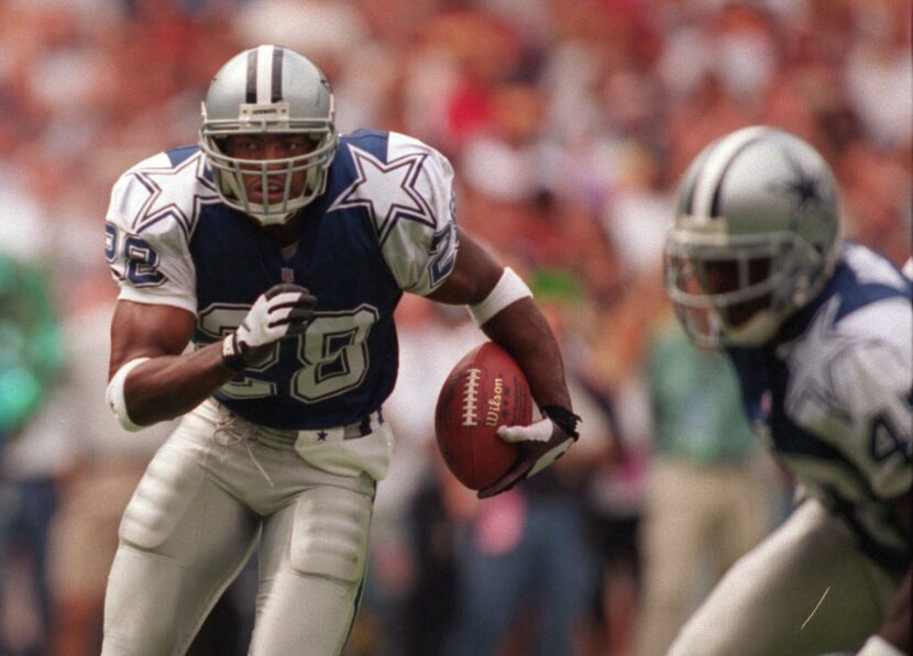 9/31/95 Darren Woodson runs a Dallas  interception back for a 1Q TD. (Erich  Schlegel/Staff)