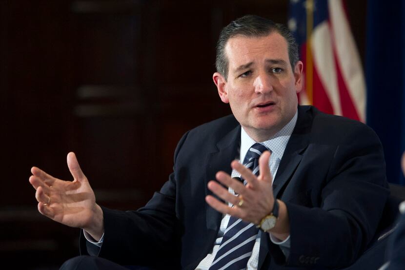  Republican presidential candidate Sen. Ted Cruz speaks at a U.S. Hispanic Chamber of...