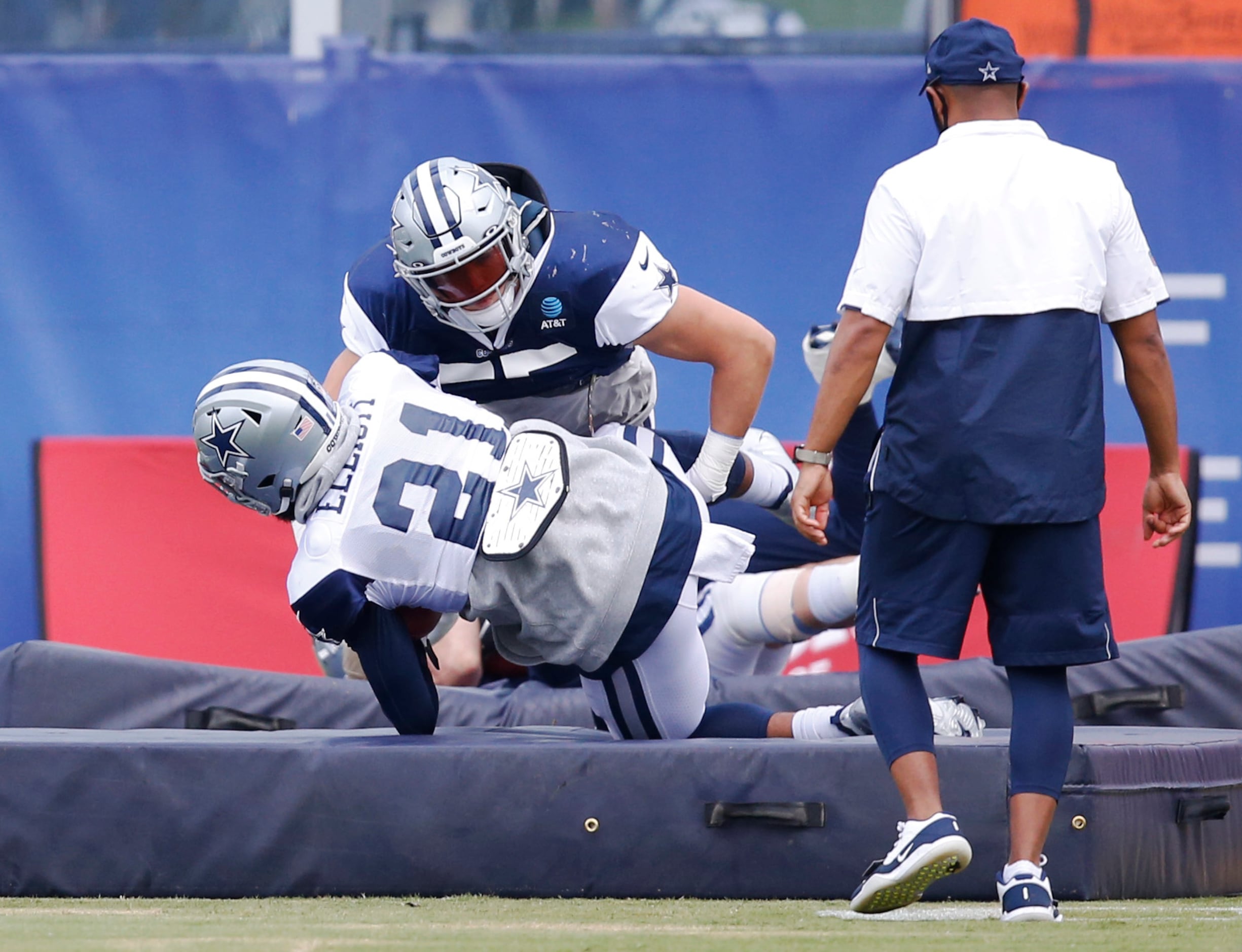 Watch: Cowboys' Micah Parsons runs onto field late, still makes tackle  against Titans