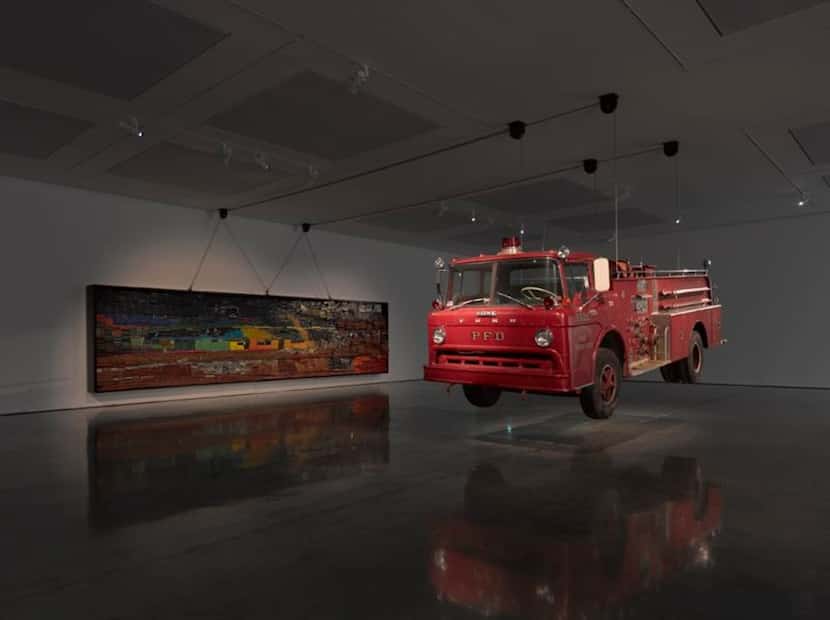 Raising Goliath, a piece created by Nasher Prize winner Theaster Gates.