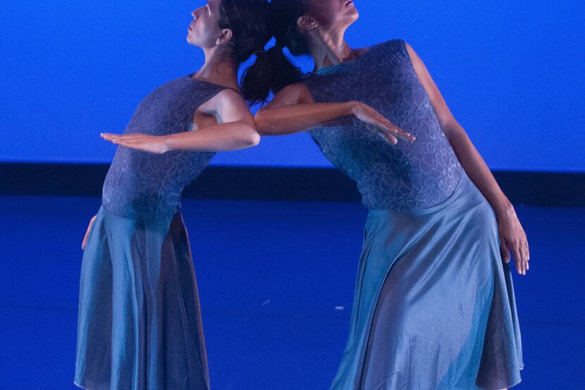 Claudia Orcasitas (left) and Tina Mullone performed "Interior" during the third week of the...