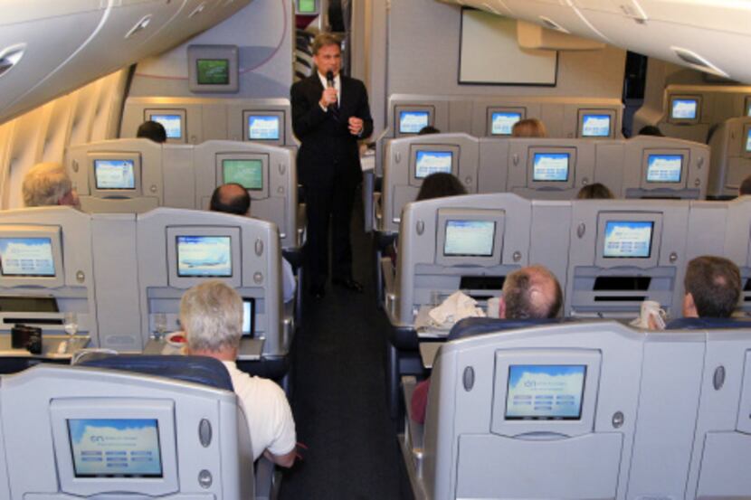 American Airlines is upgrading the cabins of its Boeing 777-200ER fleet and about half of...