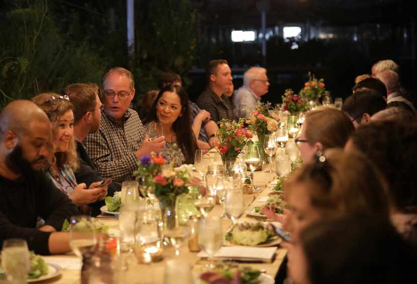 Dinner in the Greenhouse, the first popup event at Profound Microfarms in Lucas