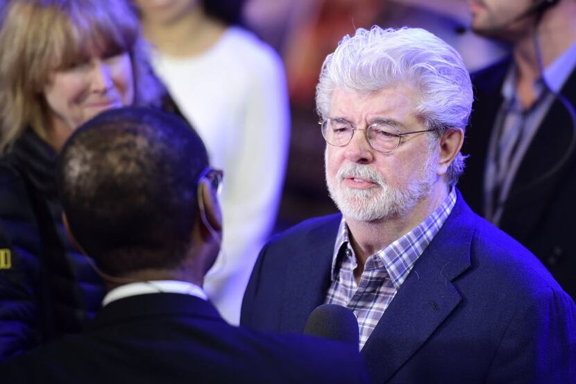 George Lucas attends the opening of the European Premiere of "Star Wars: The Force Awakens"...