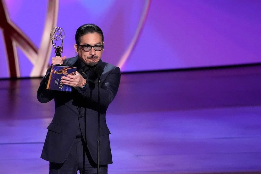 Hiroyuki Sanada recibe el premio a mejor actor en una serie dramática por "Shogun" durante...