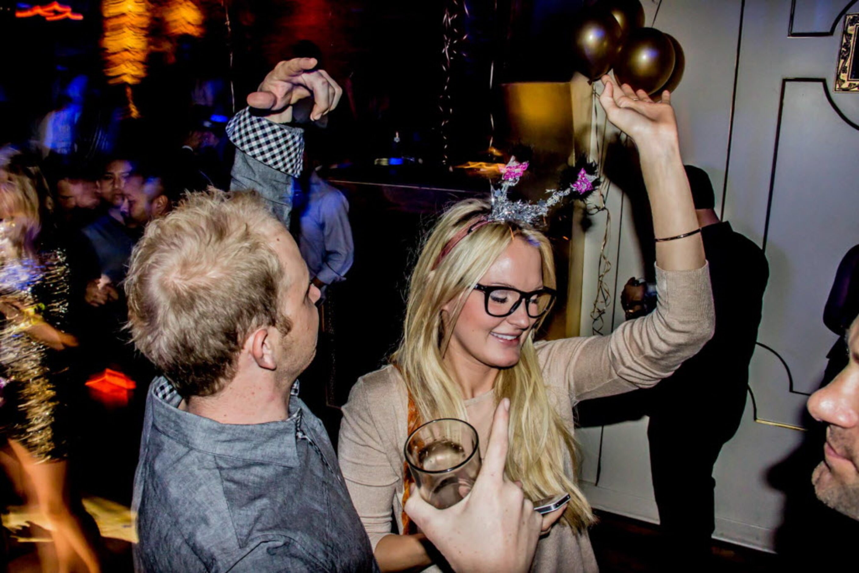 Partygoers danced the night away and brought in 2013 at LeVu nightclub in Dallas.