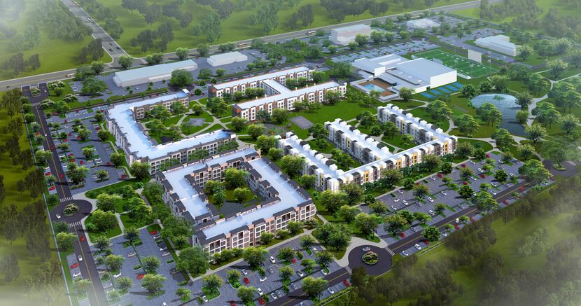 An aerial view of a Homz community. The company is planning 50 such developments nationwide.