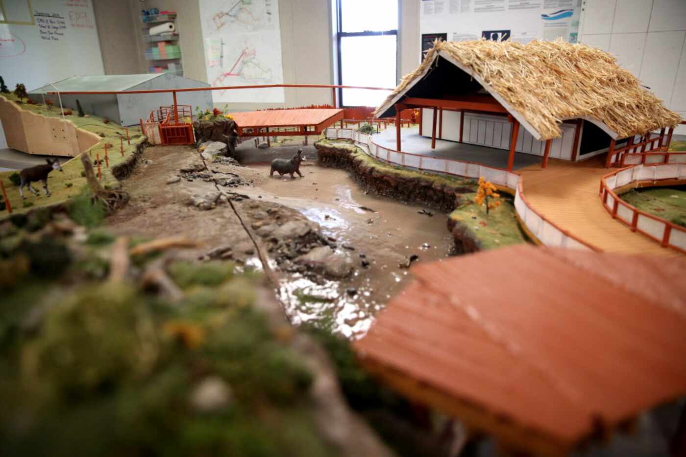A model of the Simmons Hippo Outpost was on display at the Dallas Zoo on Dec. 1.