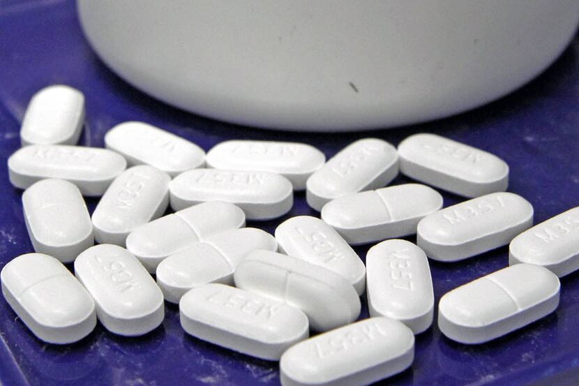 Pills of the painkiller hydrocodone at a pharmacy in Montpelier, Vt.  Federal officials say...