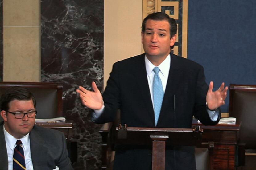 Sen. Ted Cruz delivered his marathon talk denouncing Obamacare from the Senate floor.