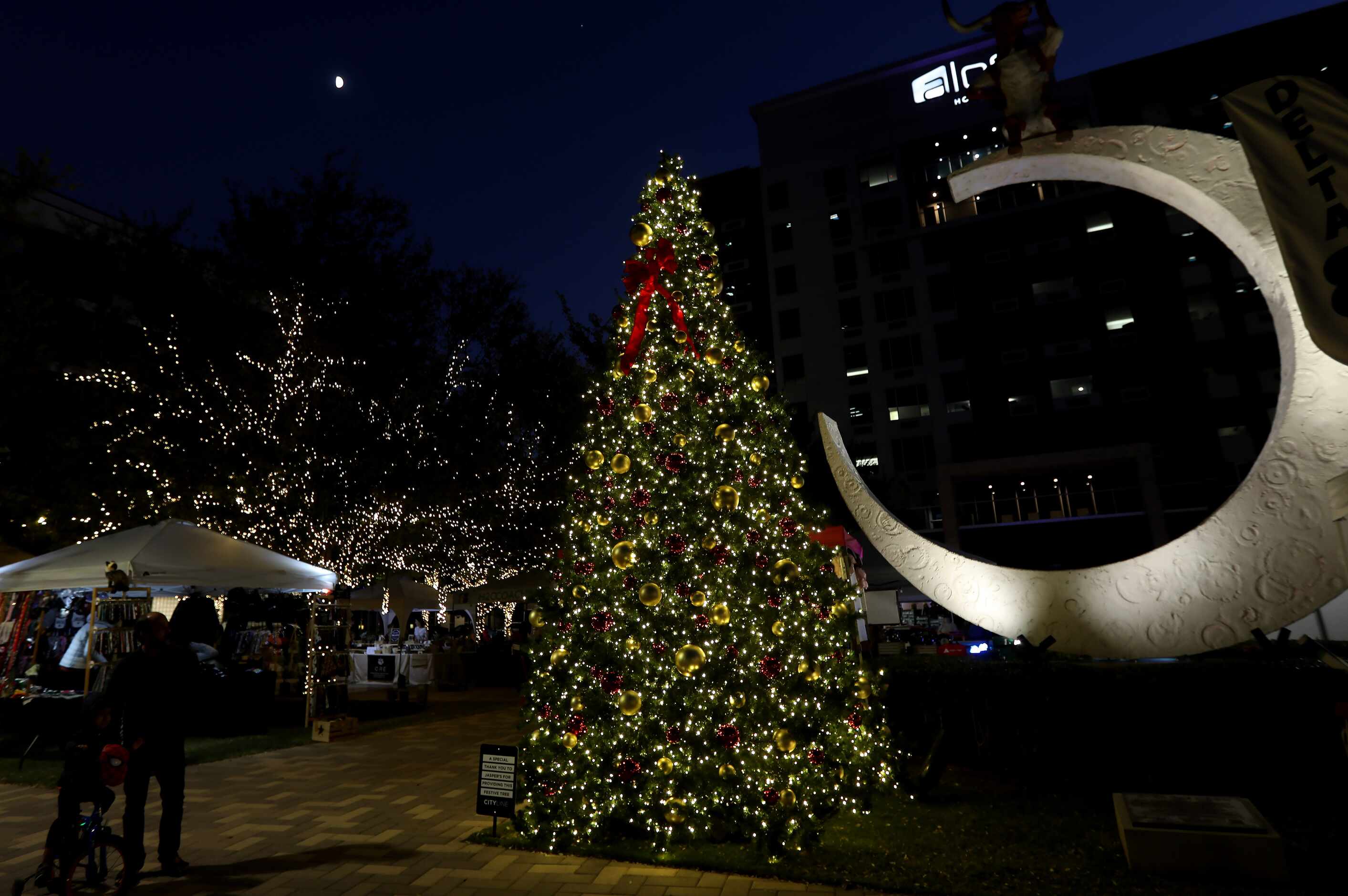 Richardson's CityLine shopping center has half a million lights and an 18-foot-tall...