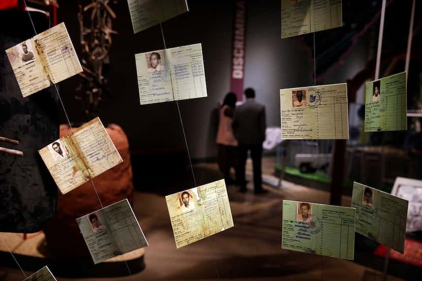 Genocide victims are depicted in the Human Rights Wing at the Dallas Holocaust and Human...