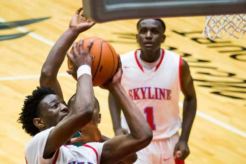 Skyline's Marcus Garrett (23) leads the area in assists, ranks fourth in rebounds and is...