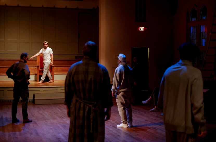 Cast members perform Fair Assembly's production of "Macbeth" at the May 4 dress rehearsal at...