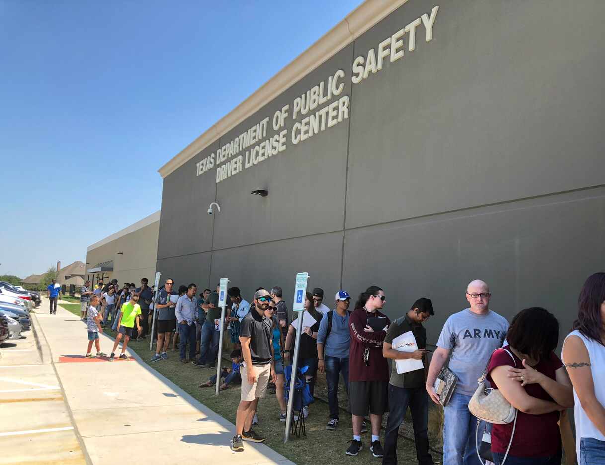 Long lines formed in August 2018 at the Texas Department of Public Safety Driver License...