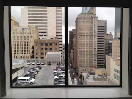 
A view of Uptown from one of the few vacant spaces in the new KPMG Plaza in downtown...