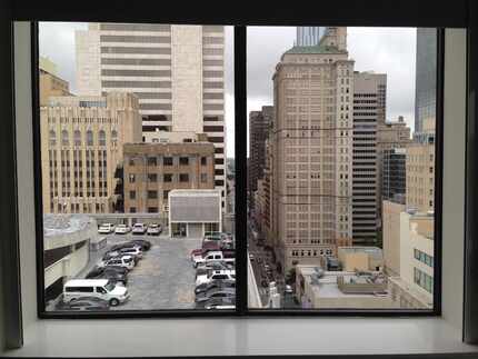 
A view of Uptown from one of the few vacant spaces in the new KPMG Plaza in downtown...
