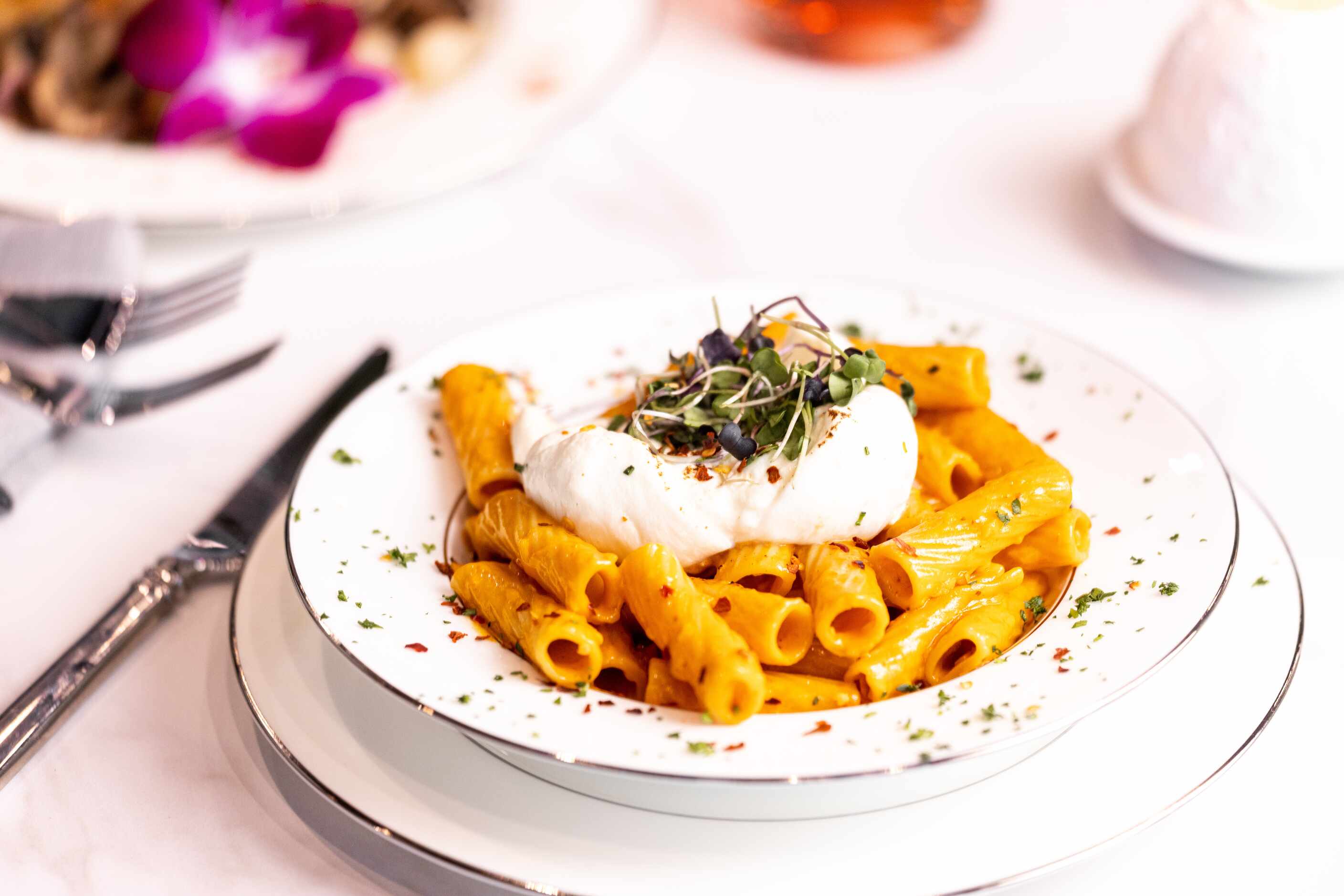 Spicy rigatoni, $25, is on the dinner menu at La Parisienne French Bistro in Frisco.