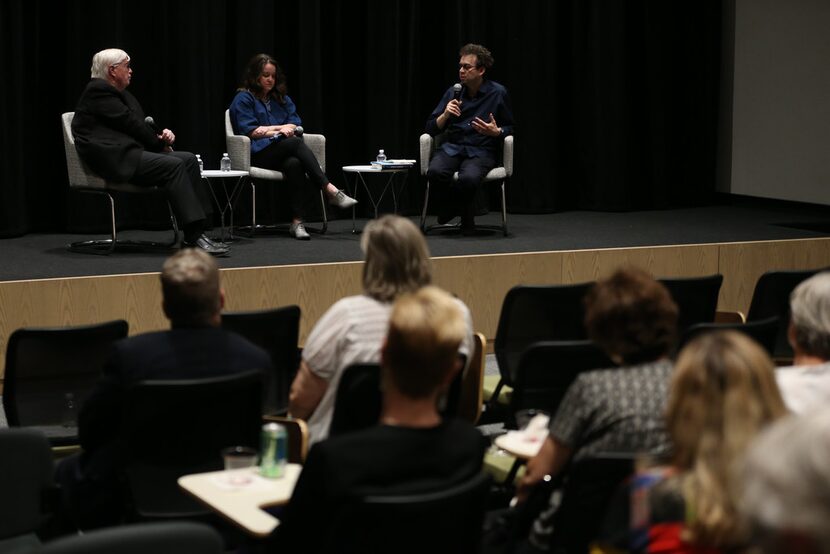 Arts writer Michael Granberry (left), director of the David Dillon Center for Texas...