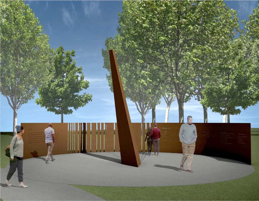 This rendering provides a sense of the public art work entitled "Shadow Lines" by RE:site, a...