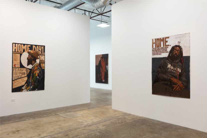Riley Holloway’s "Home" exhibition at Erin Cluley Gallery includes 15 works of art that zero...