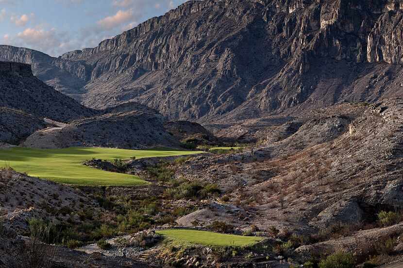 The 438-yard par-4 No. 6 at Black Jack's Crossing Golf Course at Lajitas is one of the...