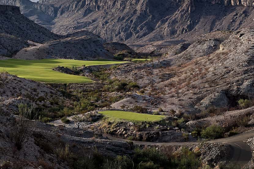 The 438-yard par-4 No. 6 at Black Jack's Crossing Golf Course at Lajitas is one of the...