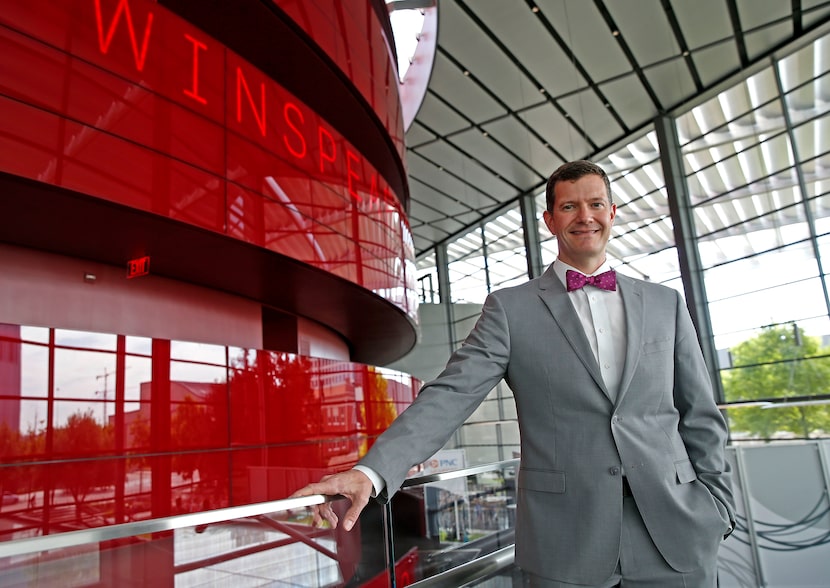 Dallas Opera general director Ian Derrer poses at the Winspear Opera House in Dallas in 2018. 