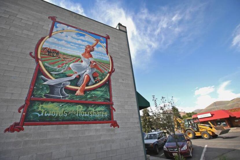 
A downtown building in freed Army Sgt. Bowe Bergdahl’s hometown of Hailey, Idaho, sports an...