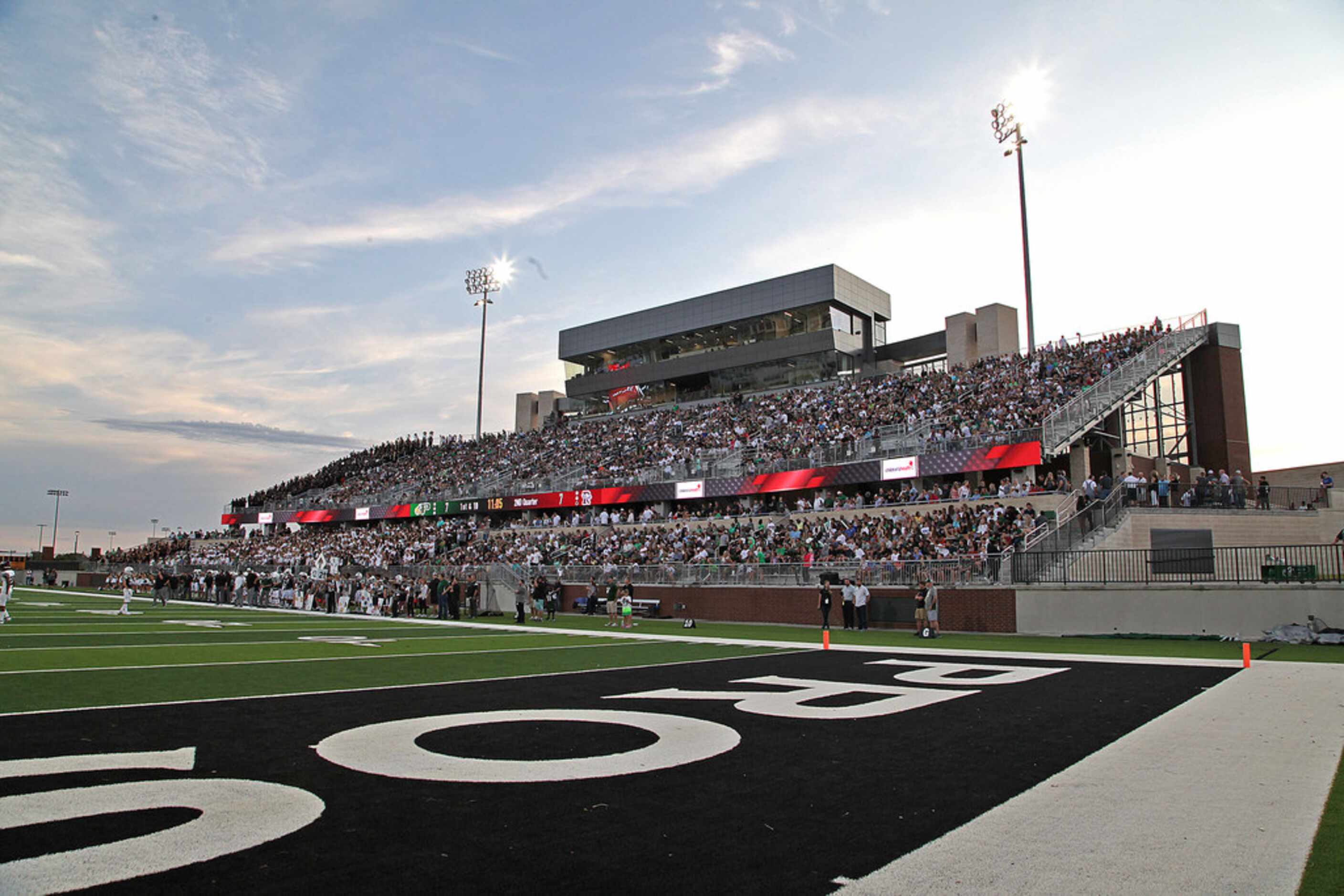 Fans filled the stands on the home side for the first game the in the new stadium as Prosper...