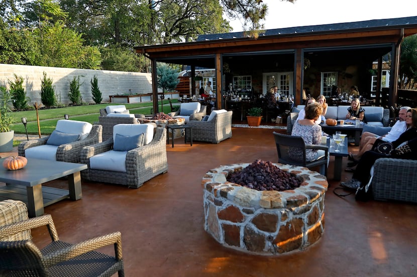 The patio area at the Stone House Restaurant in Colleyville.