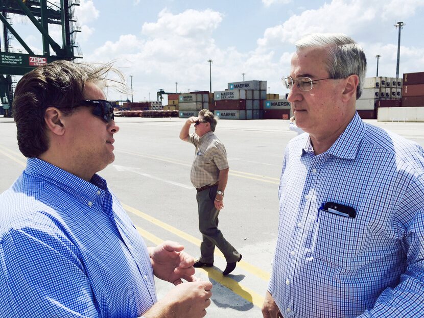 
Benjamin Smith (left), managing director of Amarillo-based Attebury Grain, and Rodney...