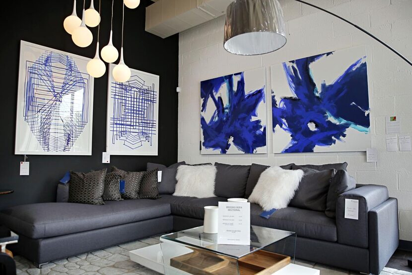 A Camerich Brooks  upholstered sectional sofa is among the furniture sold at Living Modern...