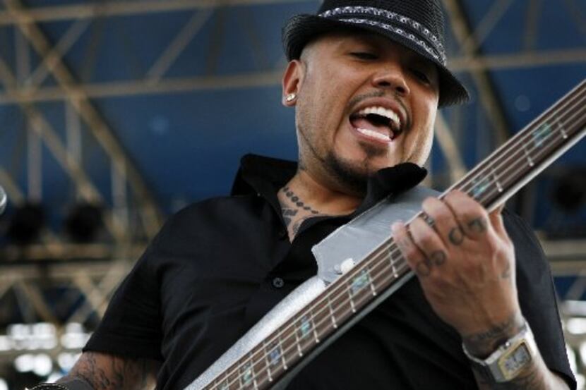 A.B. Quintanilla of the Kumbia All Starz, performs at the 30th annual Cinco de Mayo Festival...